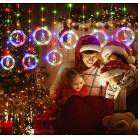 КОЛЕДНИ ЛАМПИЧКИ КРЪГЧЕТА LED СВЕТЛИНИ С КОЛЕДНИ ФИГУРКИ