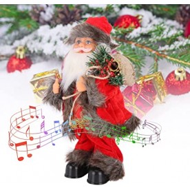 Светещ ,танцуващ и пеещ Дядо Коледа 30см.