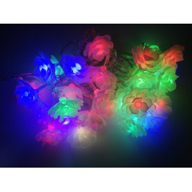 Коледни LED лампички цветя