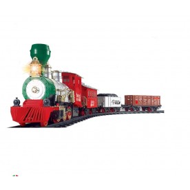Голям коледен влак на релси със светлина и звук 24 части