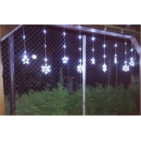 ВОДОУСТОЙЧИВИ КОЛЕДНИ ЛАМПИЧКИ СНЕЖИНКИ LED СВЕТЛИНИ 