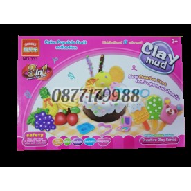 Комплект пластелин за сладоледени торти и плодове 4D