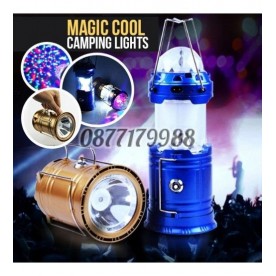 Соларен къмпинг LED фенер с диско лампа